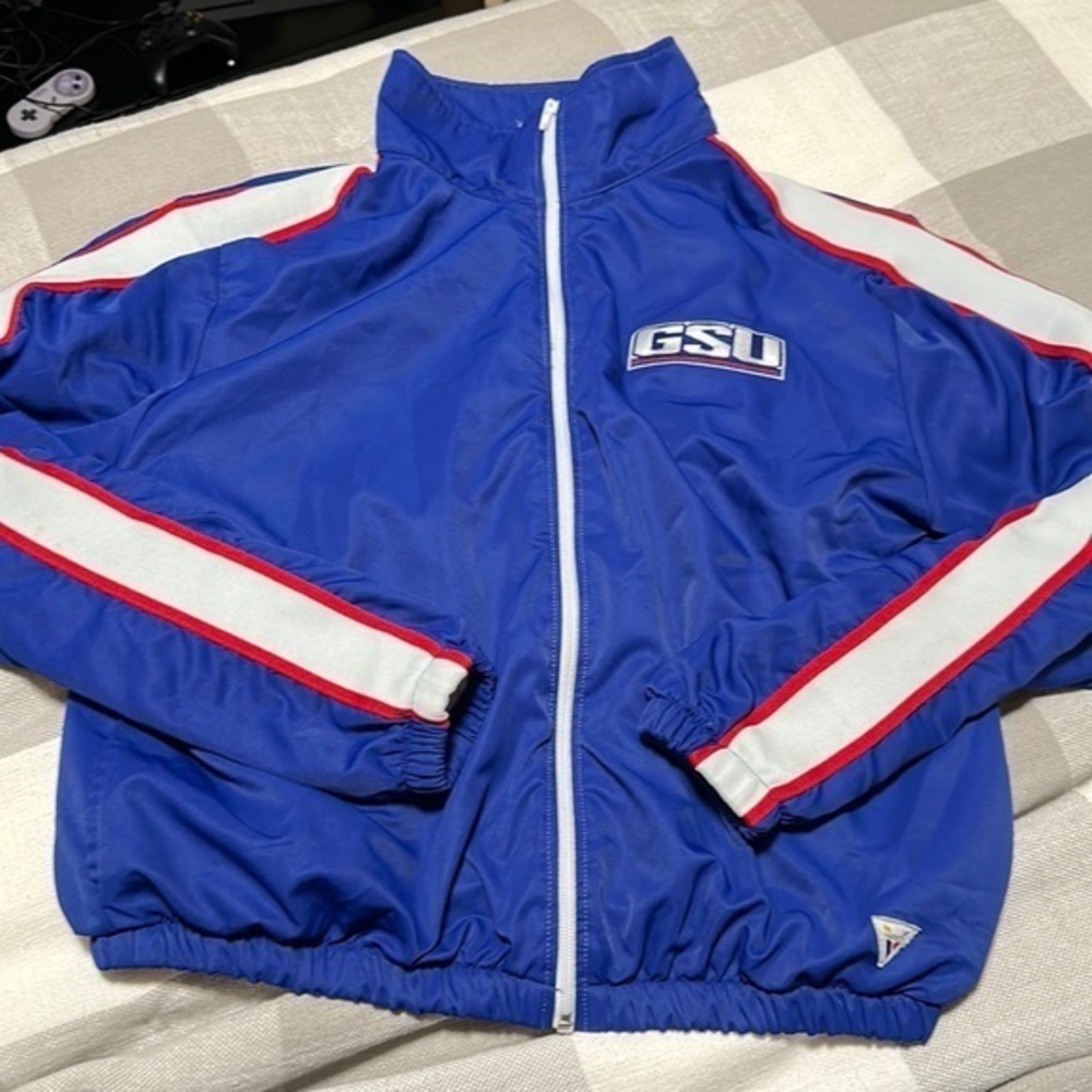 GSU Varsity Windbreaker Jacket Blue Red White